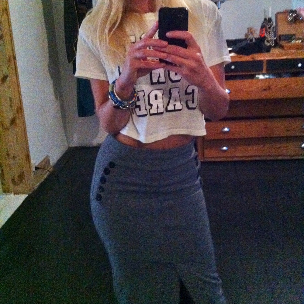 High waist pencil skirt